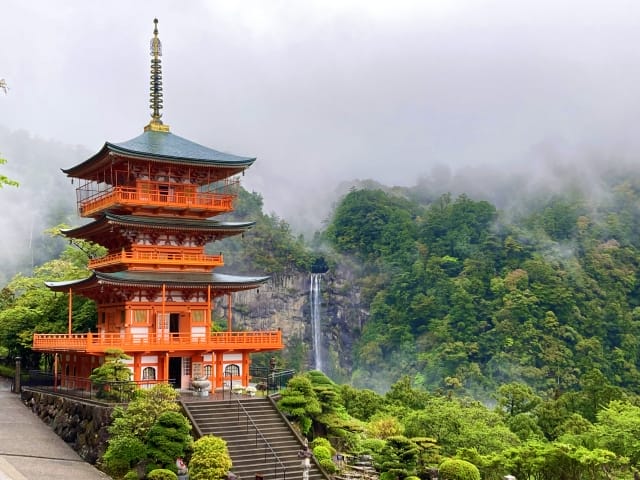 Three-story pagoda of Seigantoji Temple(Nachi Falls and primeval forest)